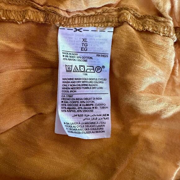 Womens Top Size Large Reworked Tie Dye Hippie Cottage Summer Travel Cruise Wear - Picture 4 of 6